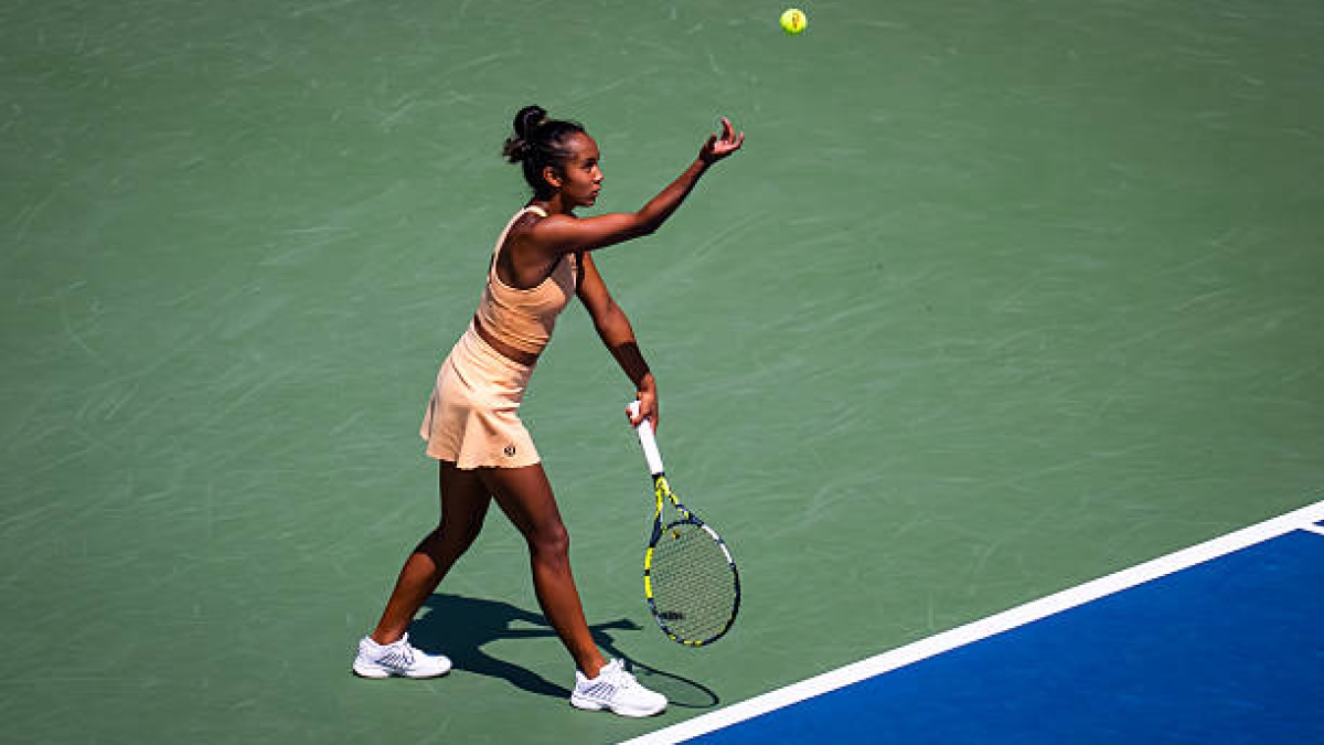Leylah Fernandez at the WTA Cincinnati 2025 Media Day. Photo: Getty