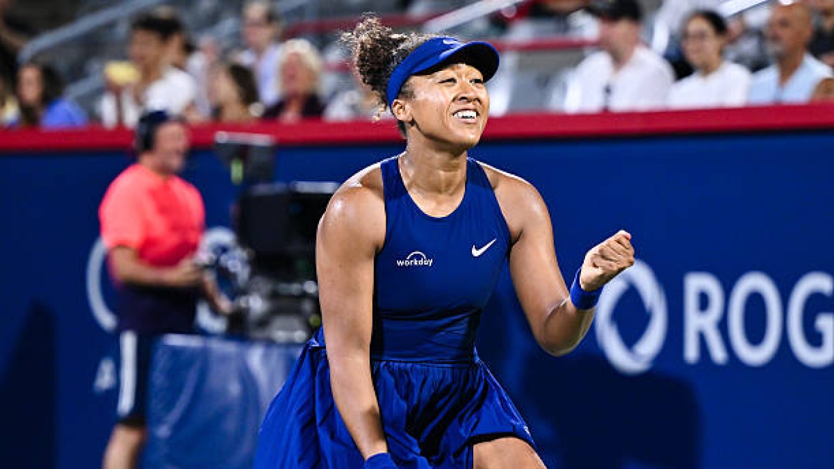 Naomi Osaka, happiness in Montreal. Photo: gettyimages