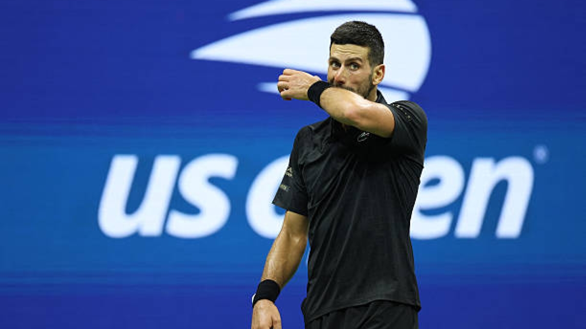Novak Djokovic en el US Open 2025. Foto: Getty