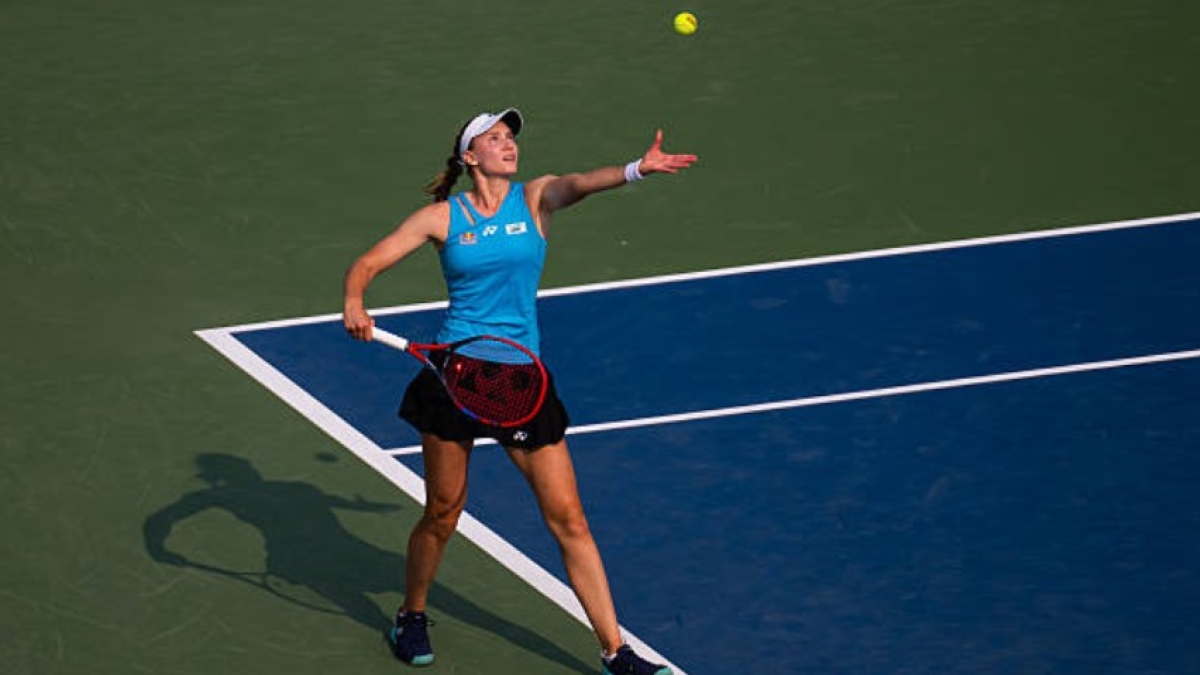 Elena Rybakina en el WTA Montreal 2025. Foto: Getty
