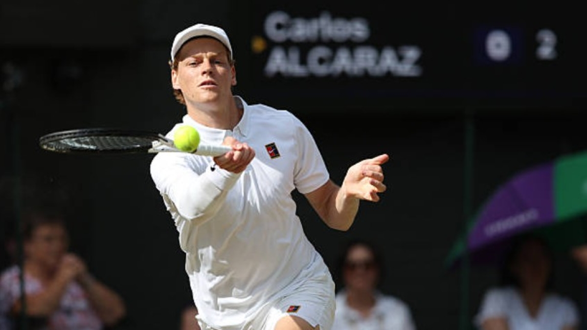 Jannik Sinner at Wimbledon 2025. Photo: Getty
