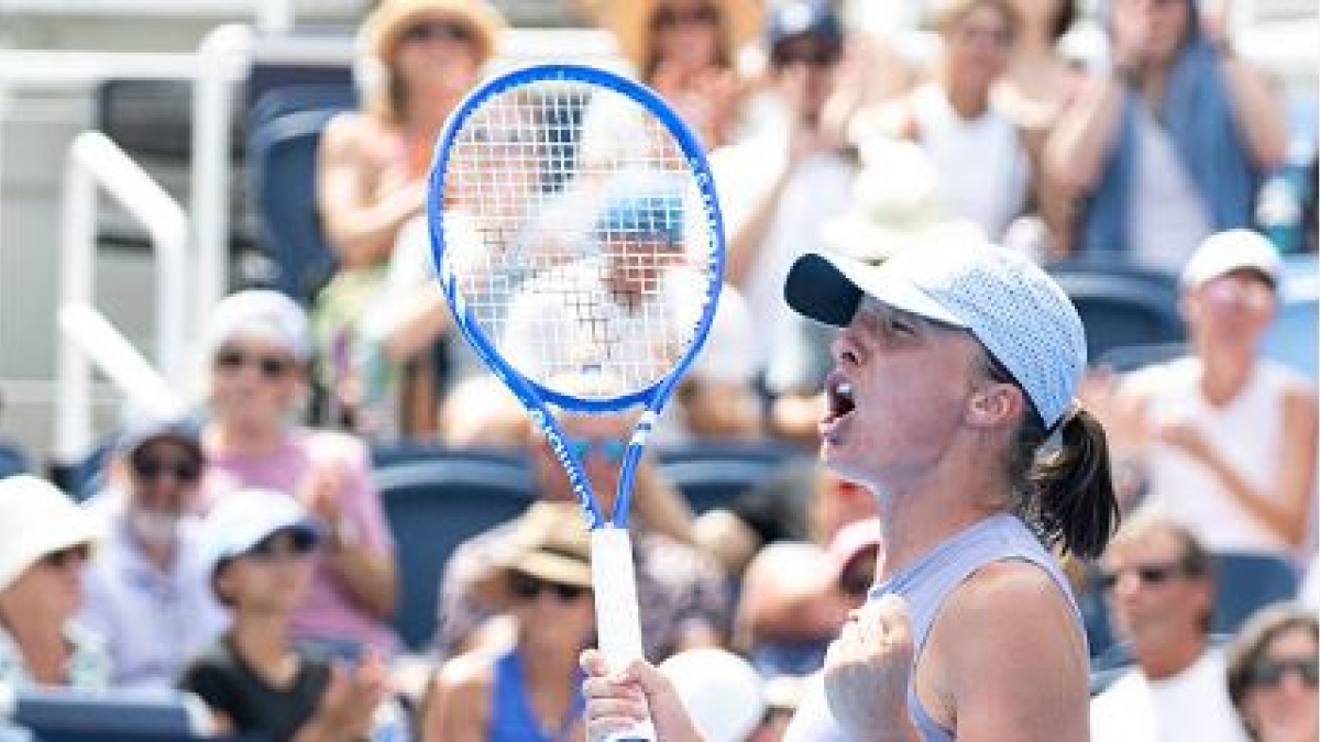Iga Swiatek at WTA Cincinnati 2025. Photo: Getty