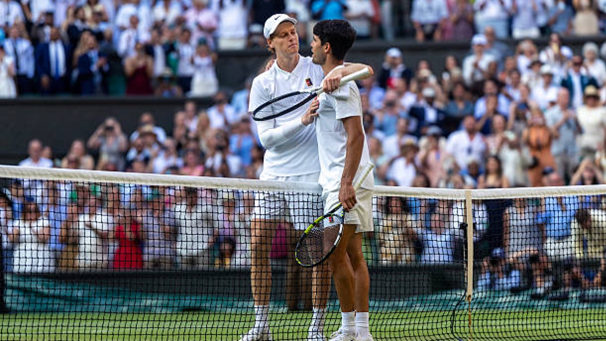 Alcaraz et Sinner se disputent la première place en finale de l'US Open. Photo : Getty Images