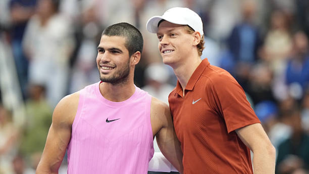 阿尔卡拉斯谈与辛纳的竞争关系："每次比赛我们都将对方推至极限". 图片：Gettyimages