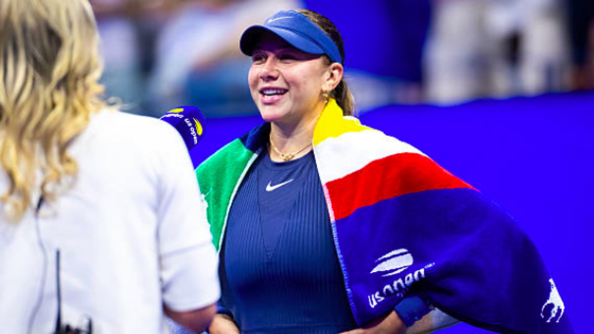 La sonrisa de Anisimova tras su última victoria. Fuente: Getty