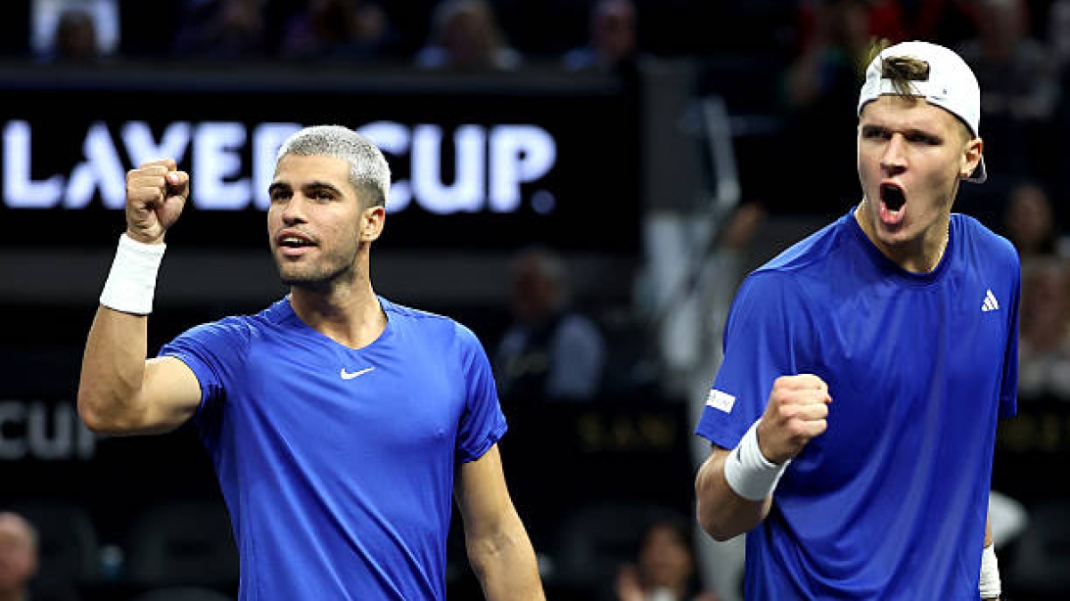 Orden de juego del domingo 21 de septiembre en la Laver Cup 2025: Alcaraz, primero dobles y después individual. Foto: Gettyimages