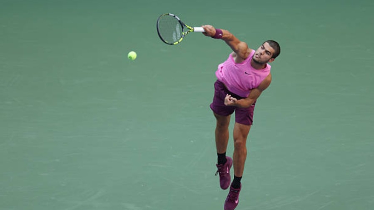 Carlos Alcaraz allo US Open 2025. Foto: Getty