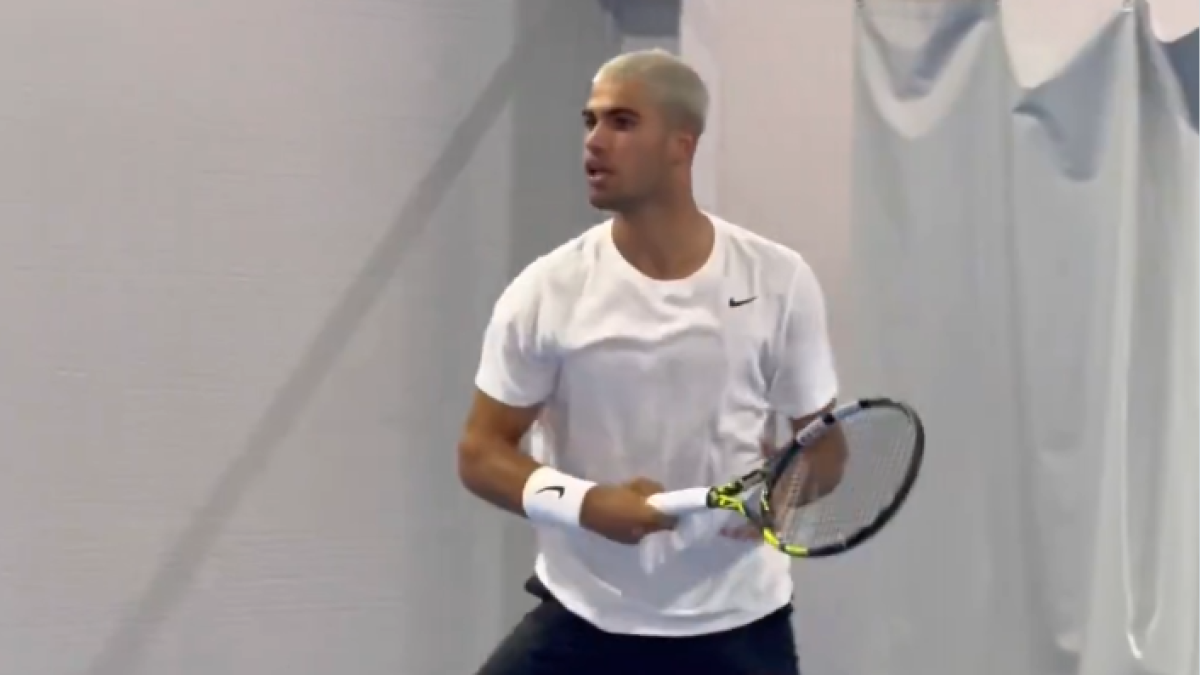 Carlos Alcaraz, training for Laver Cup 2025. Photo: Germán Abril