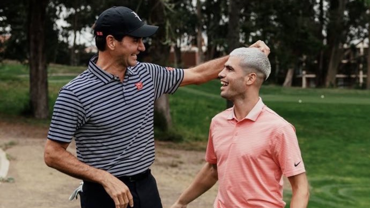 Federer and Alcaraz met again. Source: Instagram Federer