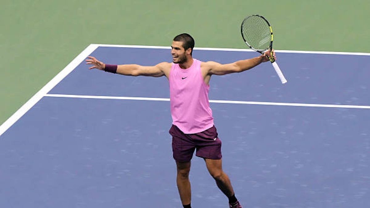 卡洛斯·阿尔卡拉斯，US Open 2025 纹身。照片：gettyimages