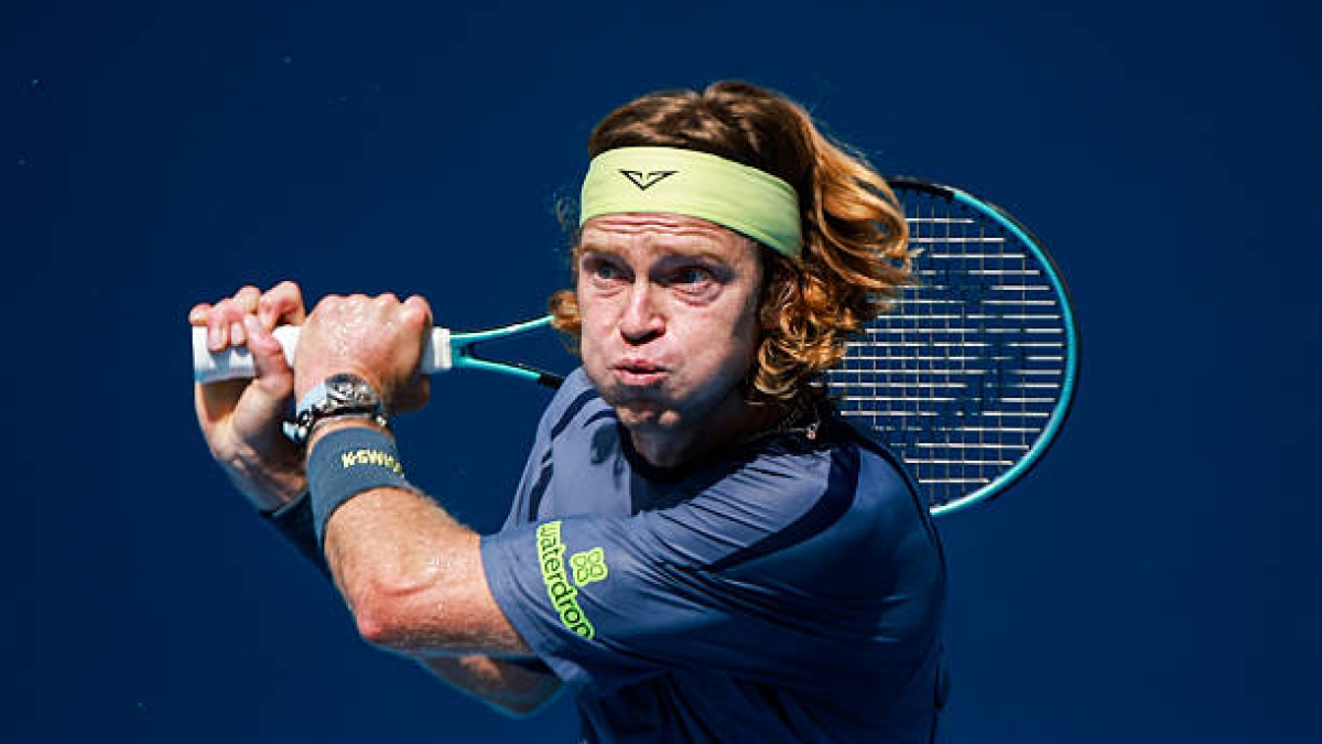 Andrey Rublev perd à Pékin. Photo : gettyimages.