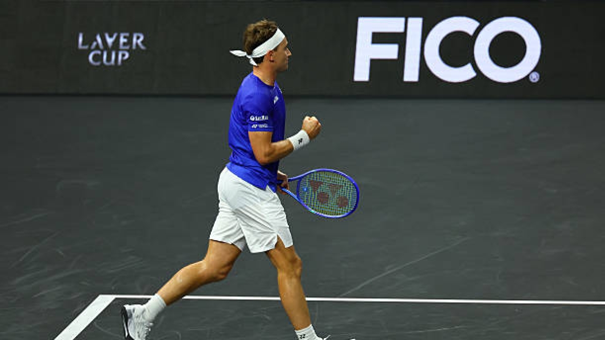 Casper Ruud defeats Opelka at Laver Cup 2025. Photo: gettyimages