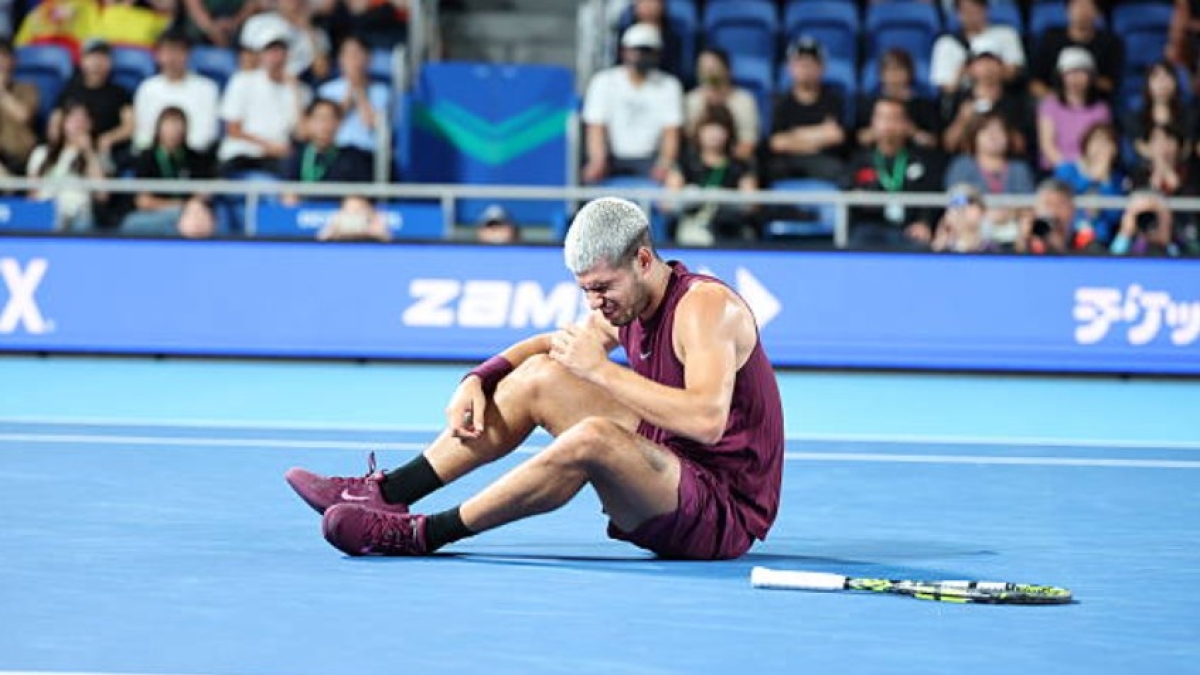 Carlos Alcaraz à l'ATP Tokyo 2025. Photo : Getty
