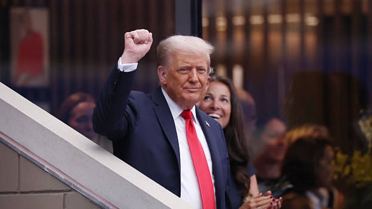 Donald Trump, retard final de l'US Open 2025. Photo : gettyimages