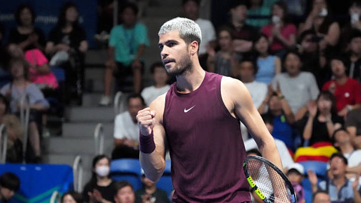Alcaraz will debut his personal logo with Nike at the ATP Finals. Photo: Getty Images.
