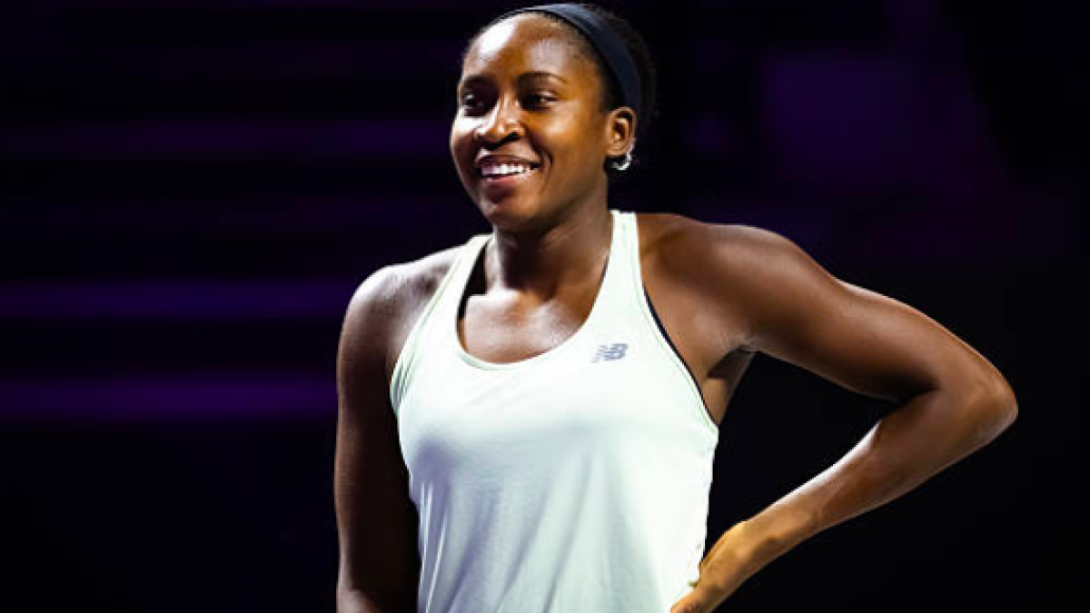Cori Gauff s'entraînant à Riyad. Source: Getty