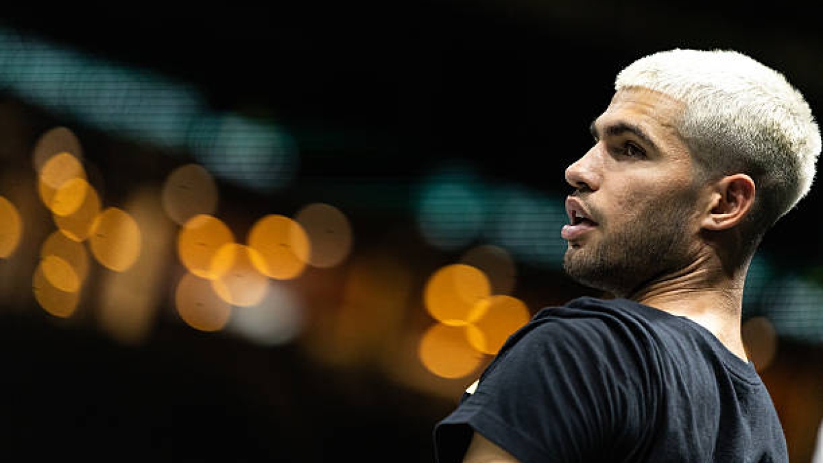 Carlos Alcaraz en el Media Day del Rolex Paris Masters 2025. Foto: Getty
