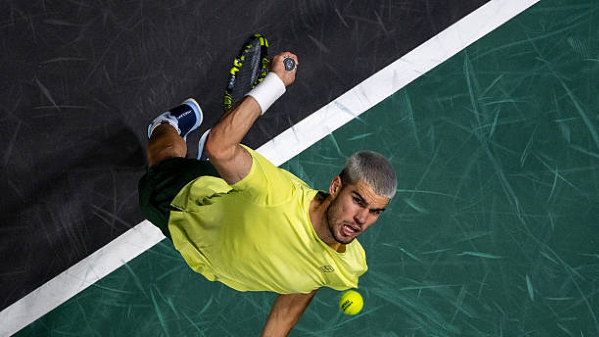 Carlos Alcaraz apprécie la piste de Paris. Photo : gettyimages