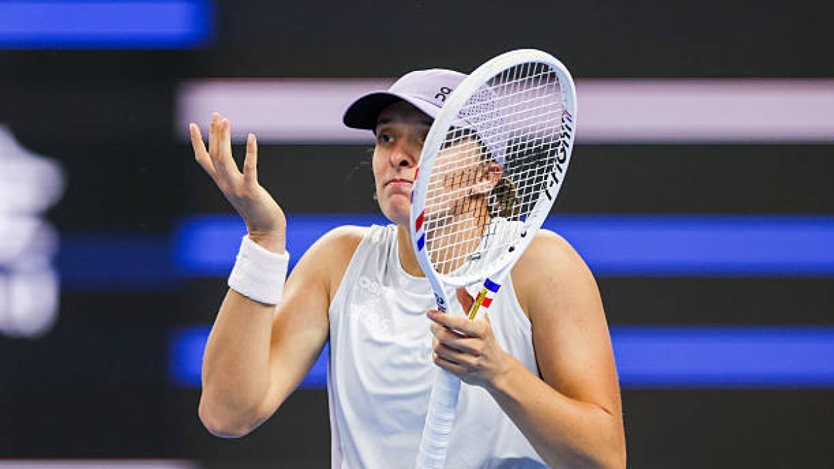 Iga Swiatek perd à Pékin. Photo : gettyimages