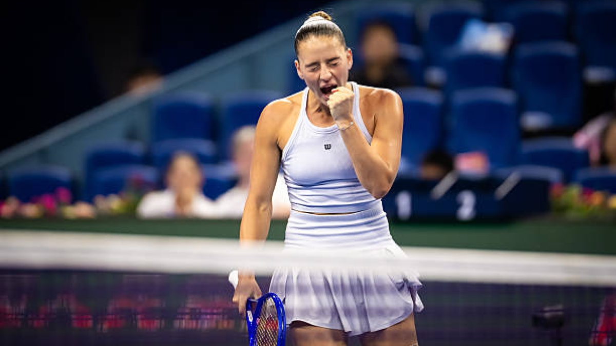 Marta Kostyuk en el WTA Wuhan 2025. Foto: Getty