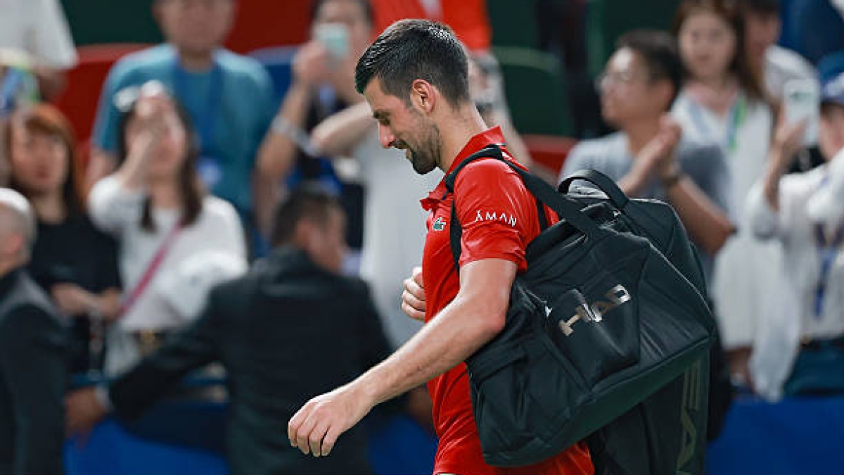 Novak Djokovic, eliminado del ATP Shanghái 2025. Foto: Getty