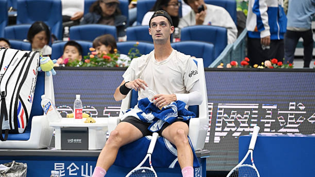 Terence Atmane, retrait à Shanghai. Photo : gettyimages