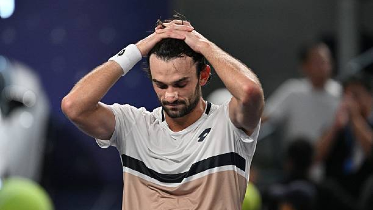 Vacherot destrona a un Djokovic muy mermado físicamente. Foto: Getty