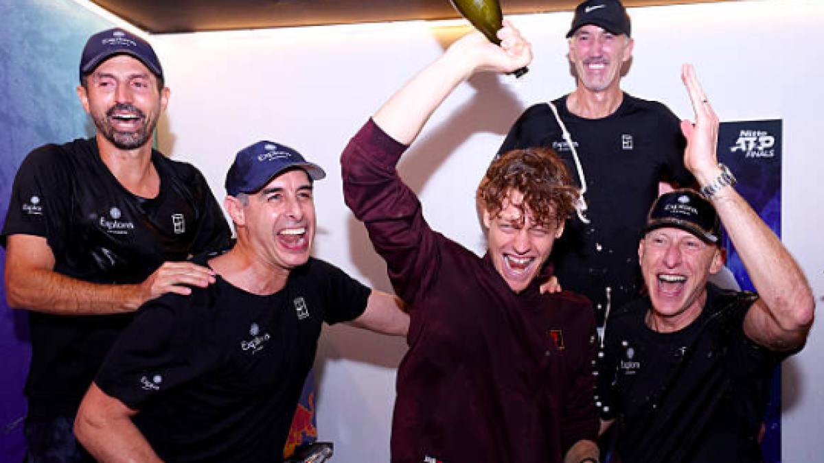 La celebración de Jannik Sinner en las ATP Finals 2025. Fuente: Getty