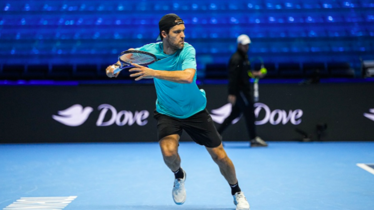 Joao Sousa, sparring de lujo en las ATP Finals 2025. Fuente: Getty