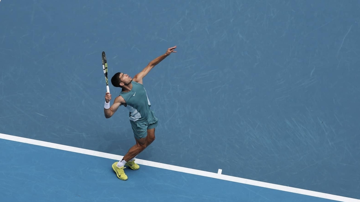 Analizando el nuevo saque de Alcaraz: en esto es en lo que más ha mejorado. Foto: Getty