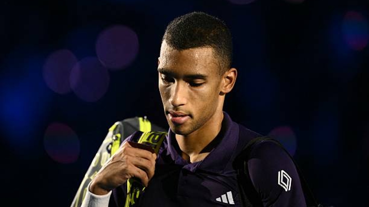 Felix Auger-Aliassime, derrotado en las ATP Finals 2025 por Carlos Alcaraz. Foto: Getty