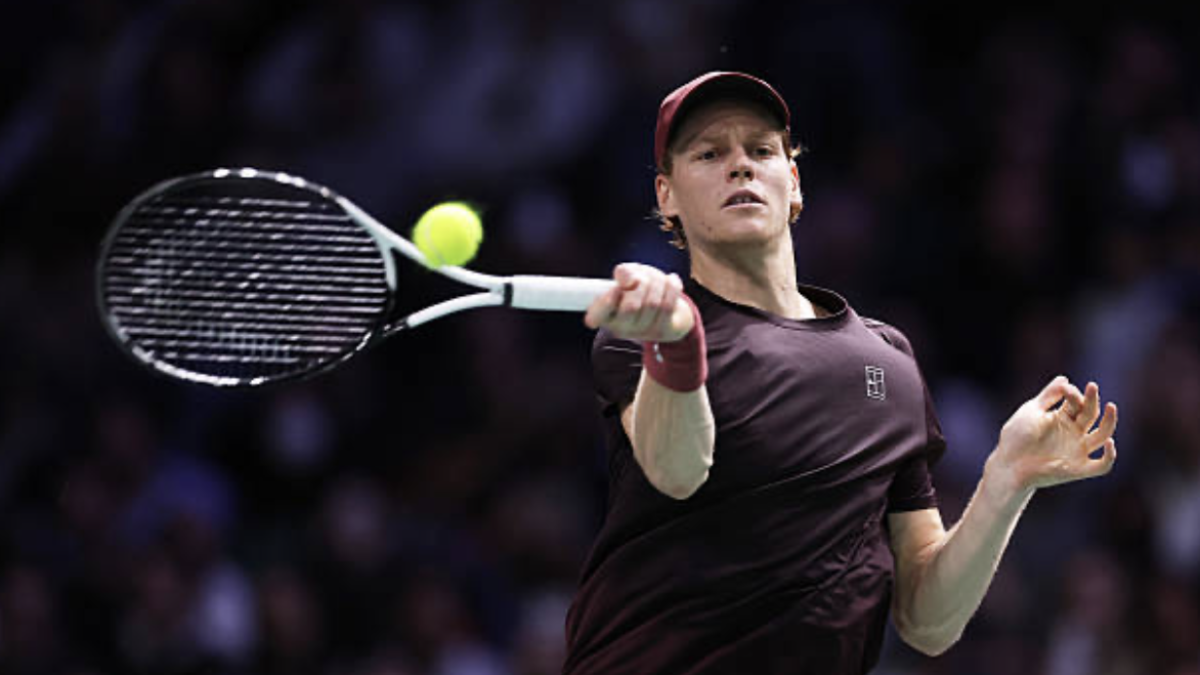Jannik Sinner at the ATP Rolex Paris Masters 2025. Photo: Getty