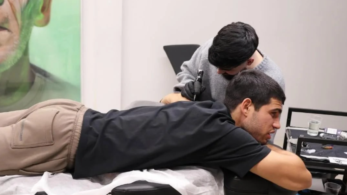 Alcaraz has a new tattoo. Photo: TheTennisLetter