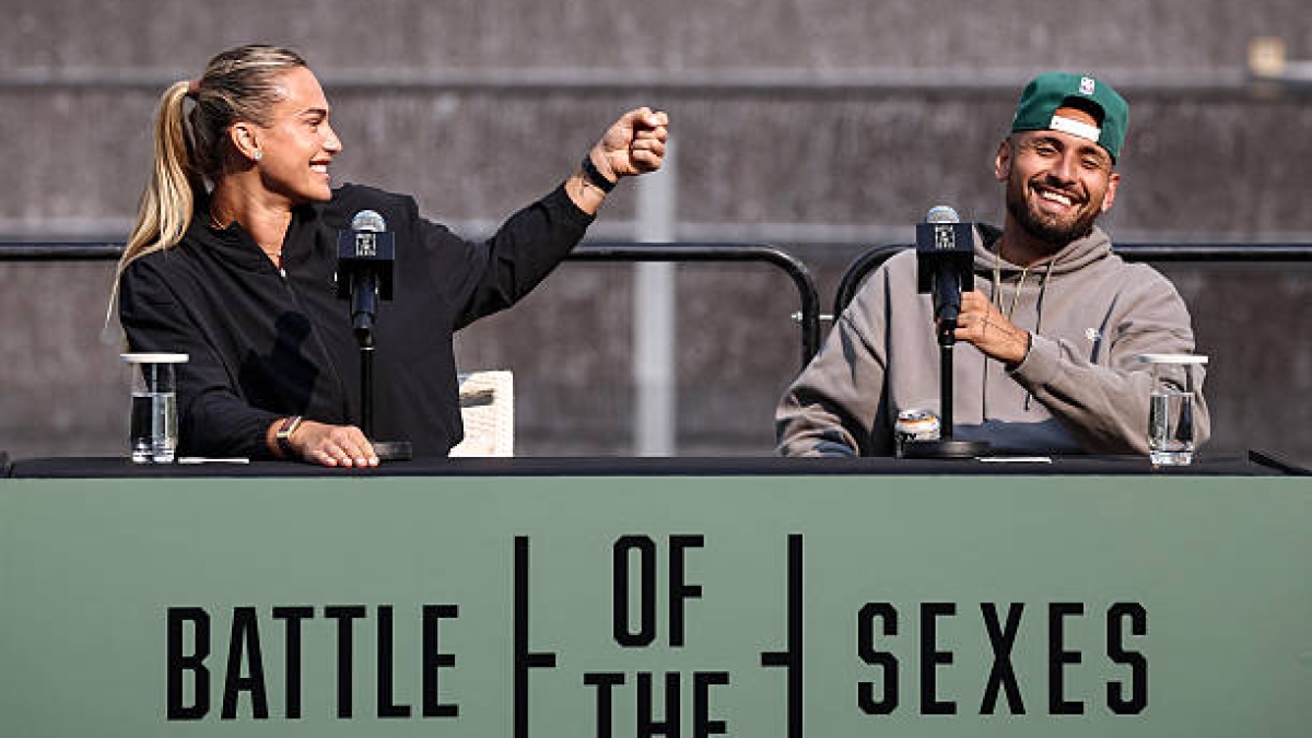 Sabalenka, sobre Kyrgios: "Es uno de los jugadores más talentosos e impredecibles". Foto: Getty