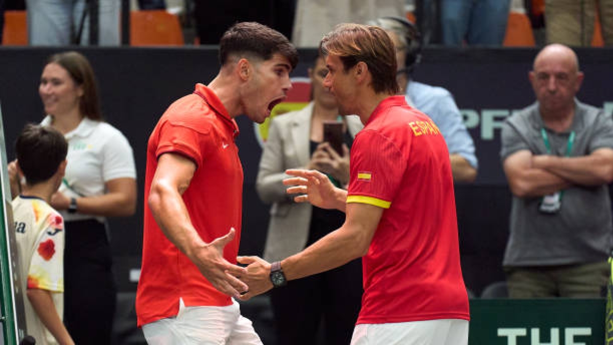 Ferrer y su primer entrenamiento con Alcaraz cuando tenía 14 años: "Creo que se dejó ganar por respeto". Foto: Gettyimages