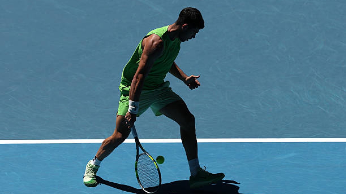 Así fue el punto de virtuosos entre Alcaraz y Moutet. Foto: Gettyimages