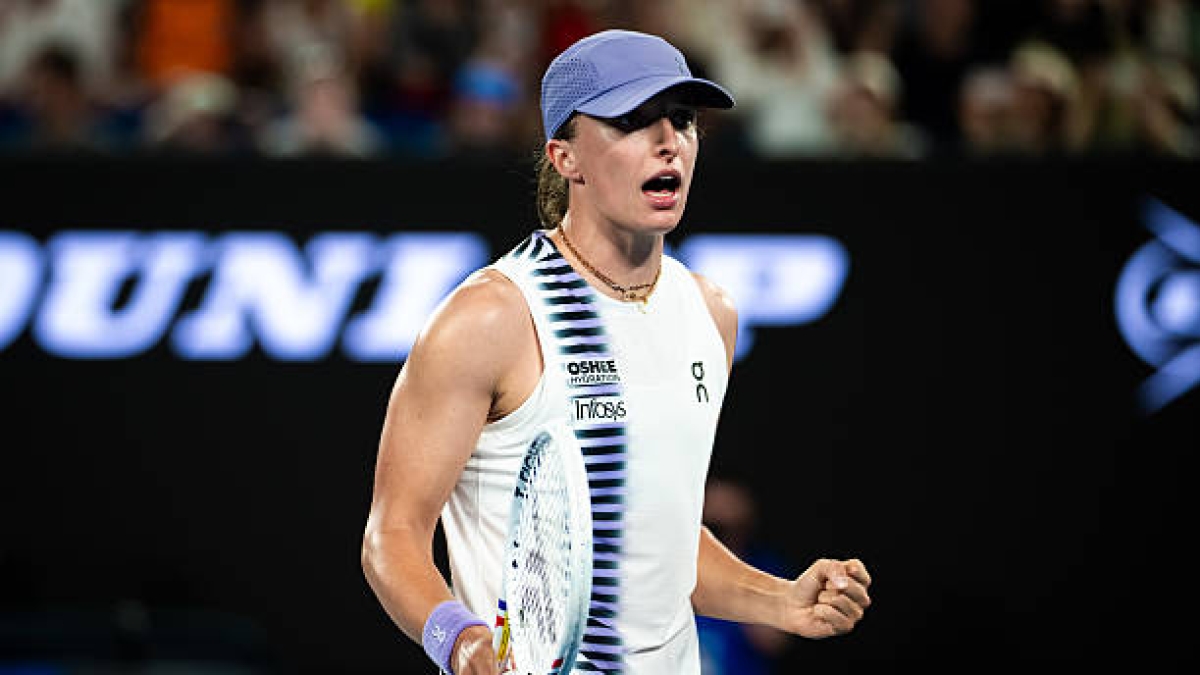 Swiatek agradece la exigencia en su debut: "Si empiezas con partidos fáciles y luego llega uno duro, puedes sentirte oxidada". Foto: Gettyimages