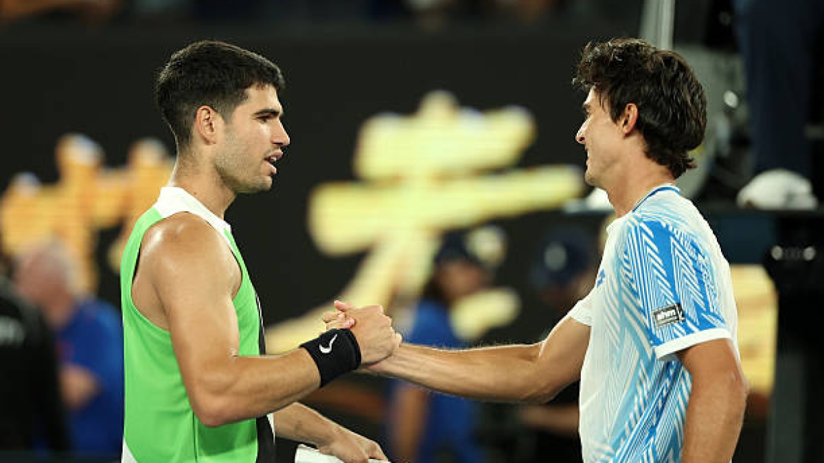 Walton se rinde a Alcaraz: "Es un tenista diferente al resto, ha sido muy divertido jugar con él". Foto: Gettyimages