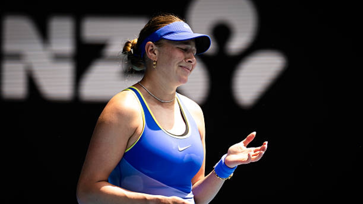 Amanda Anisimova, decepción por derrota en Australia. Foto: gettyimages