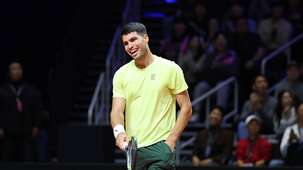 Carlos Alcaraz, entrenamiento en Australia. Foto: gettyimages