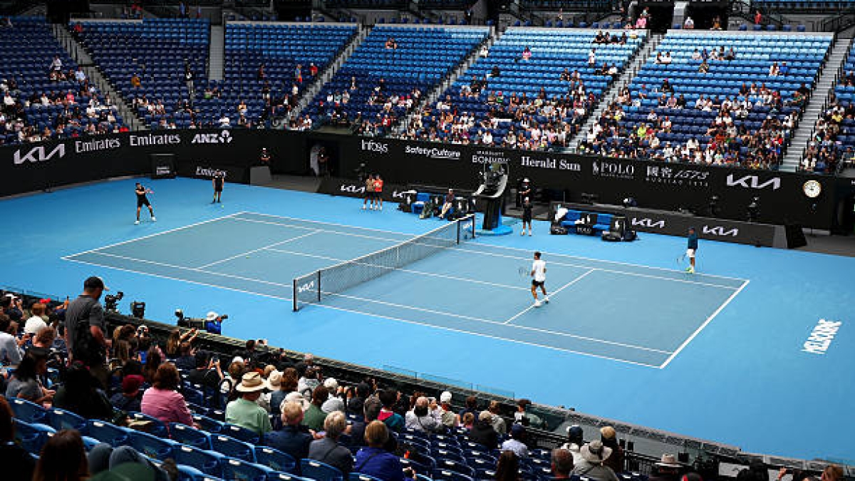 Alcaraz and Sinner, together again at the Australian Open. Photo: Getty