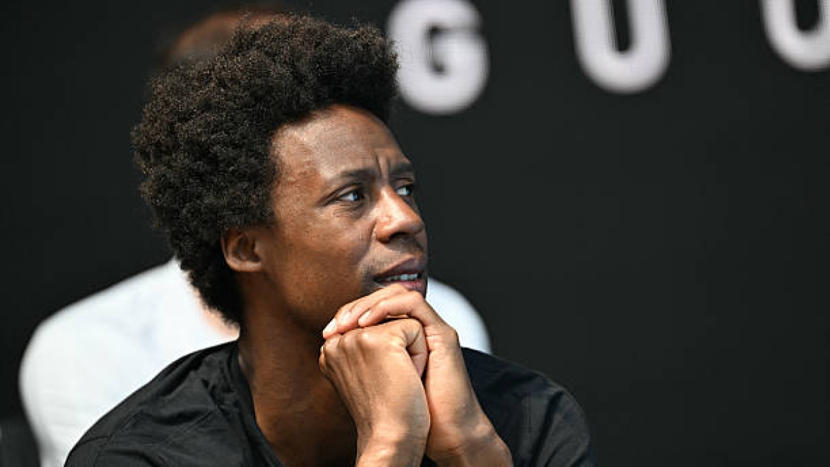 Gael Monfils, entrenamiento en tierra batida. Foto: gettyimages