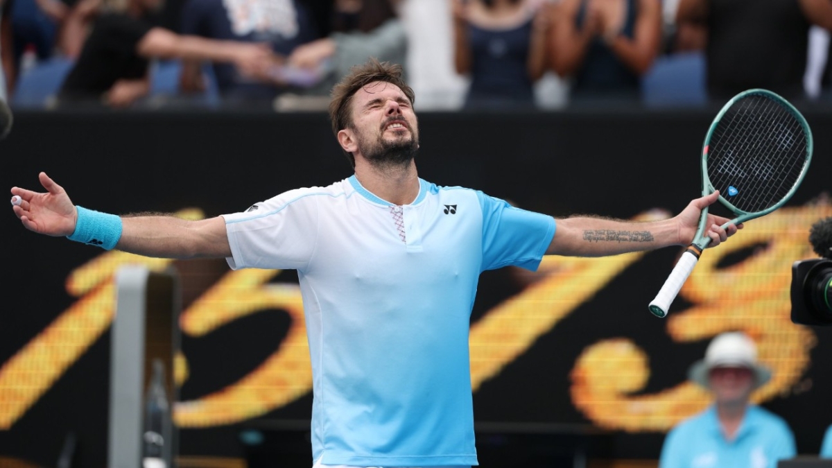 Wawrinka, exultante tras su victoria: "Me gusta demasiado esto como para venir solo a decir adiós". Foto: Getty