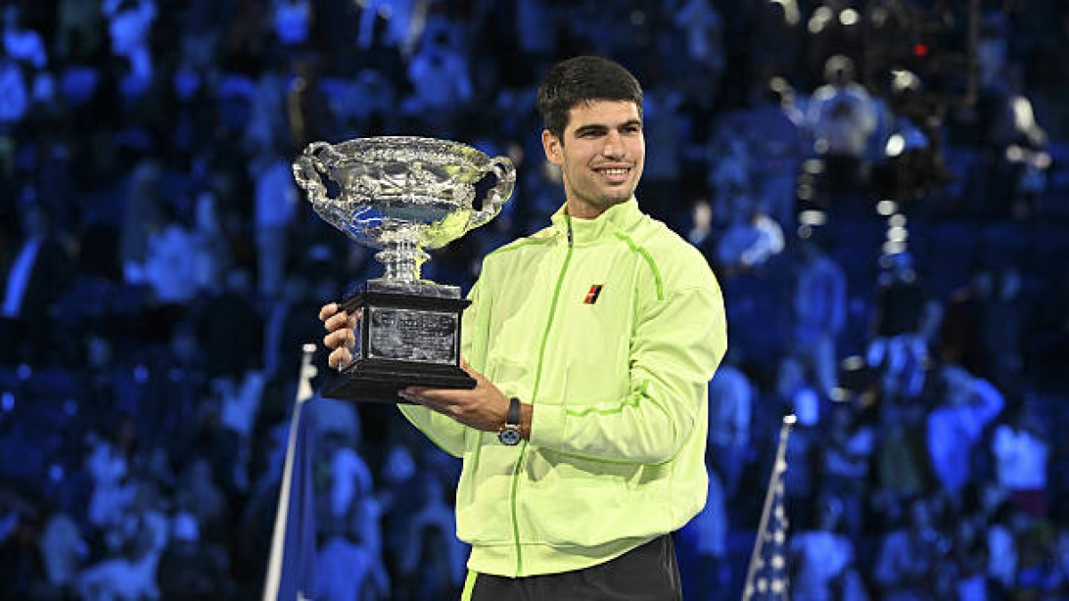 La maîtrise d'Alcaraz dans les finales de Grand Chelem le place au niveau de Federer et Henri Cochet. Photo : Gettyimages.