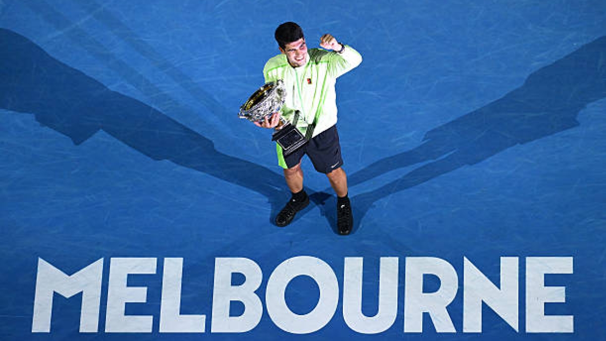 Alcaraz emulate Fred Perry and becomes the second tennis player to win the first final he has competed in at each Grand Slam. Photo: Gettyimages

Alcaraz émule Fred Perry et devient le deuxième joueur de tennis à remporter la première finale à laquelle il a participé dans chaque Grand Chelem. Photo : Gettyimages