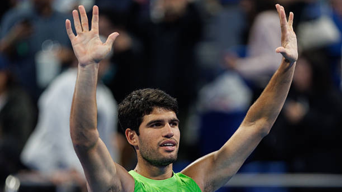 Alcaraz explained his mentality in these events after defeating Khachanov. Source: Getty