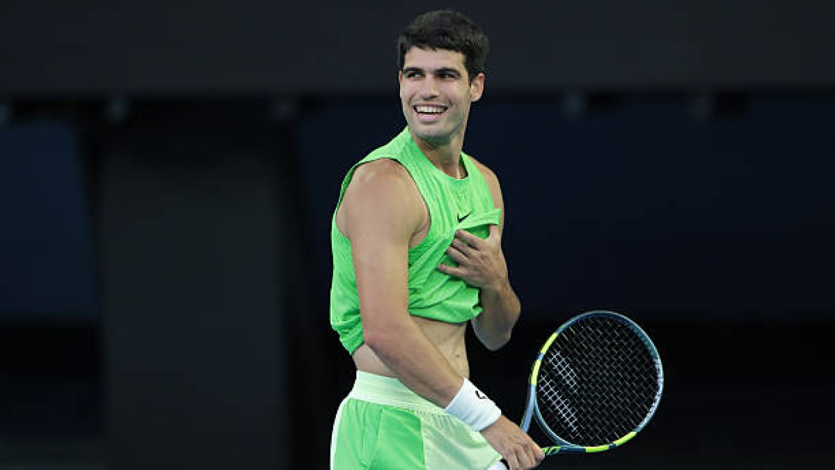 Carlos Alcaraz, dancing. Foto: gettyimages

Carlos Alcaraz, ballando. Foto: gettyimages