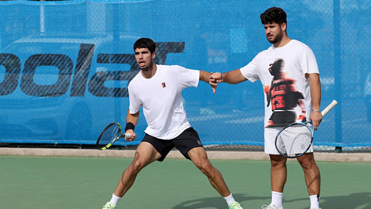 Alcaraz celebrates his brother Álvaro's 'title' in Indian Wells: "He was more nervous than in my tournament." Photo: Gettyimages
