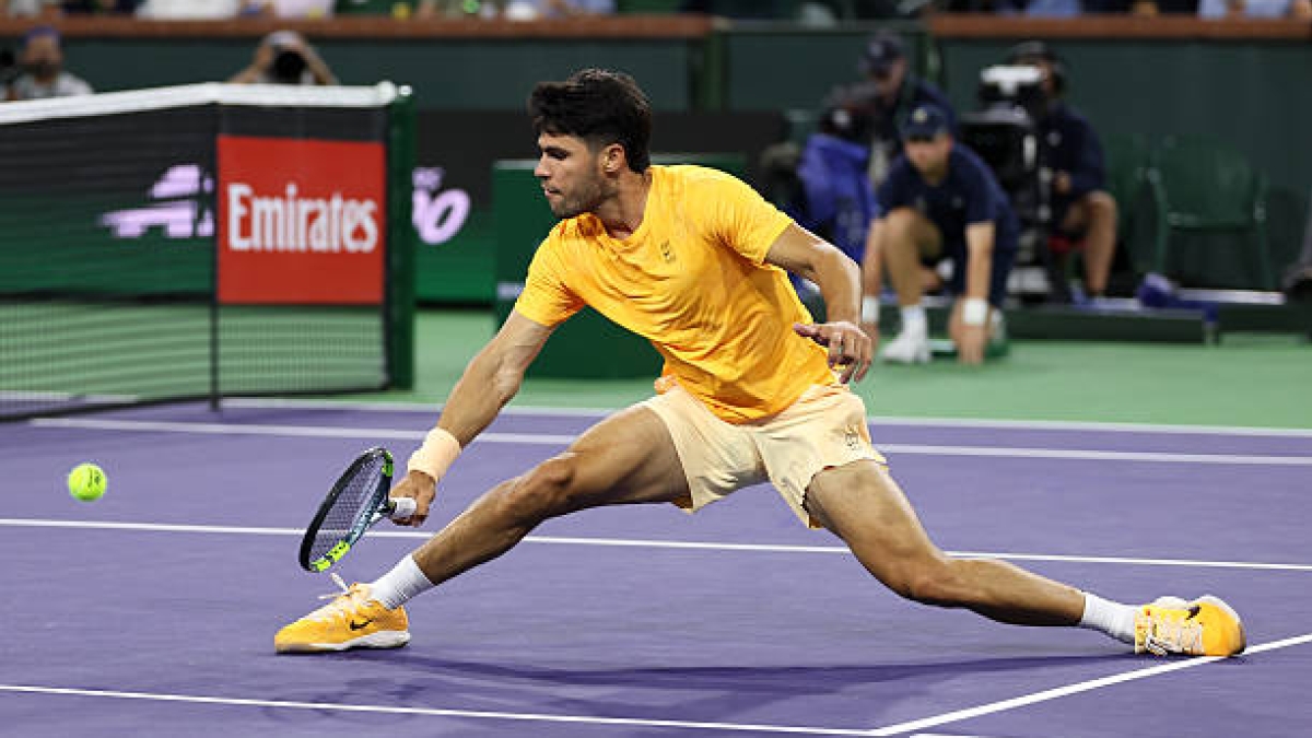 Alcaraz a le deuxième meilleur pourcentage de victoires après avoir perdu le premier set dans l'ère Open. Photo : Gettyimages