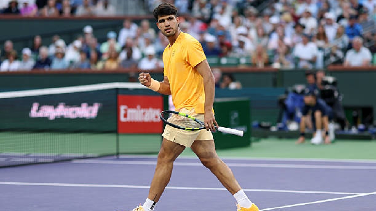 L'incredibile precisione di Alcaraz con il suo servizio a Indian Wells